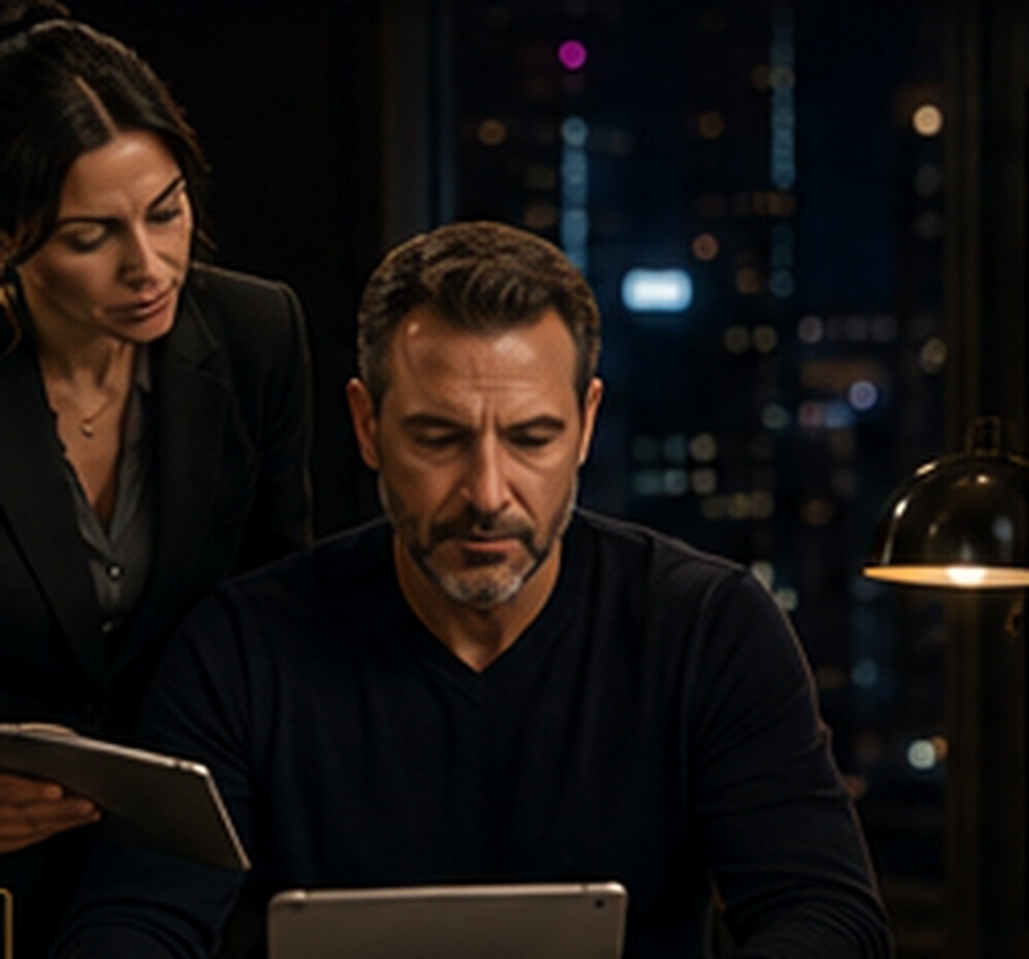 Founder reviewing priorities with a GoToCalls Executive Assistant in a private office.